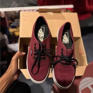 Vans Tawny Port and White Lo Pro Sneakers